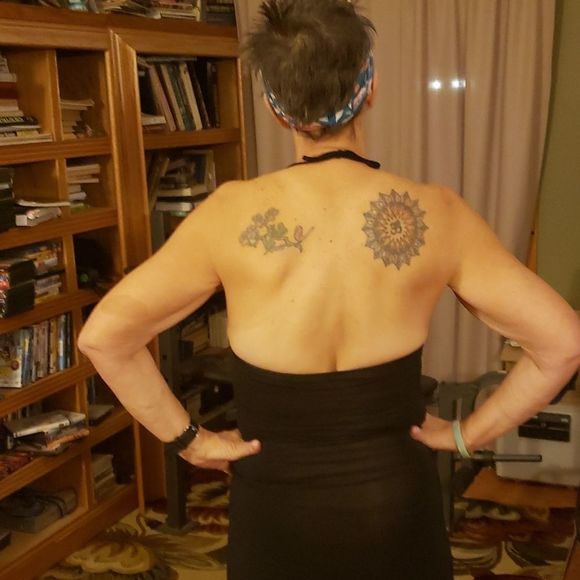 Max Studio Long Black Dress Sz Small - Picture 2 of 6